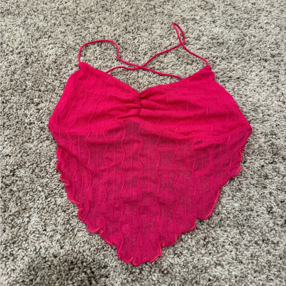 Shein Open Back Shirt